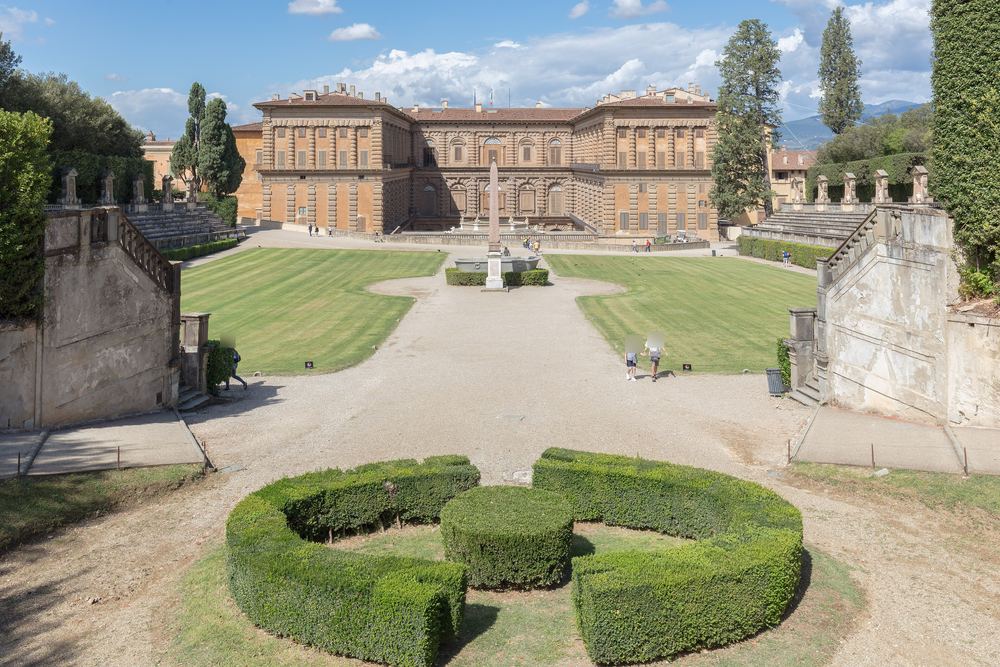 L'amphithéâtre du jardin de Boboli et le palais Pitti, à Florence