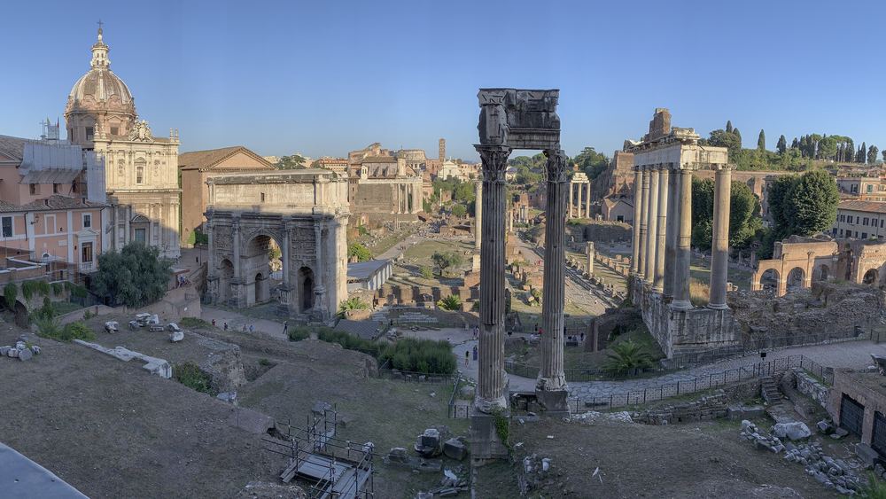Le Forum romain, vu vers l'est
