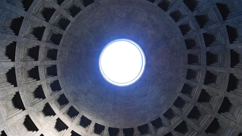 L'oculus de la coupole du Panthéon de Rome